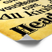 頭痛丸薬プリント1861 ポスター (角)