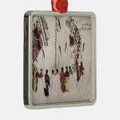 頭皮のダンスか勝利のダンス(紙のインク) メタルオーナメント (右)