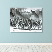 頭皮ダンス「インディアン戦のスケッチ」 キャンバスプリント (インサイチュ (ウッドフロア))