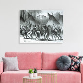 頭皮ダンス「インディアン戦のスケッチ」 キャンバスプリント (インサイチュ (リビング))