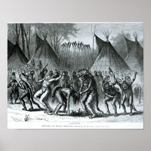 頭皮ダンス「インディアン戦のスケッチ」 ポスター (正面)