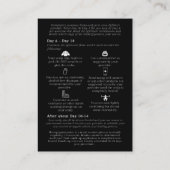 頭皮マイクロピグメントアフターケアの指導 名刺 (裏面)