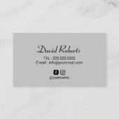 頭皮色素沈着ヘアラインのタトゥーブラック 名刺 (裏面)