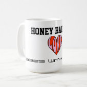 頭脳のマグを持つラーテル愛可愛い人 コーヒーマグカップ (正面左)