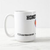 頭脳のマグを持つラーテル愛可愛い人 コーヒーマグカップ (左)