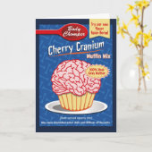 頭脳のマフィンの組合せハロウィン カード (黄色い花)