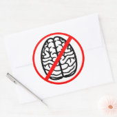 頭脳のラベルのラベル無し ラウンドシール (封筒)