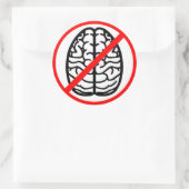 頭脳のラベルのラベル無し ラウンドシール (バッグ)