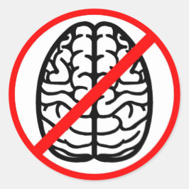 頭脳のラベルのラベル無し ラウンドシール