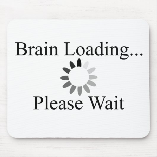 頭脳のローディングの円 マウスパッド (正面)