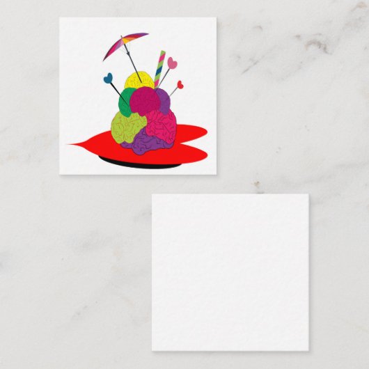 頭脳の氷の叫び スクエア名刺 (正面/裏面)