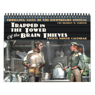 頭脳の盗人のカレンダーのタワーで引っ掛けられる カレンダー