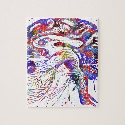 頭脳の頭蓋神経、頭脳の頭蓋神経 ジグソーパズル (縦)