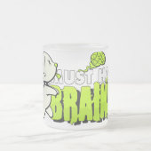 頭脳を持たなければなりません! 曇らされたマグ フロストグラスマグカップ (中央)