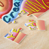 頭脳を残っている右脳困惑するため ジグソーパズル (側面)