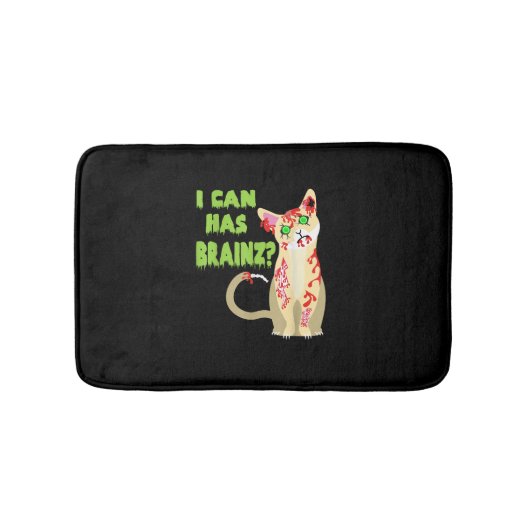 頭脳ゾンビ猫用シャツが手に入る バスマット (正面)