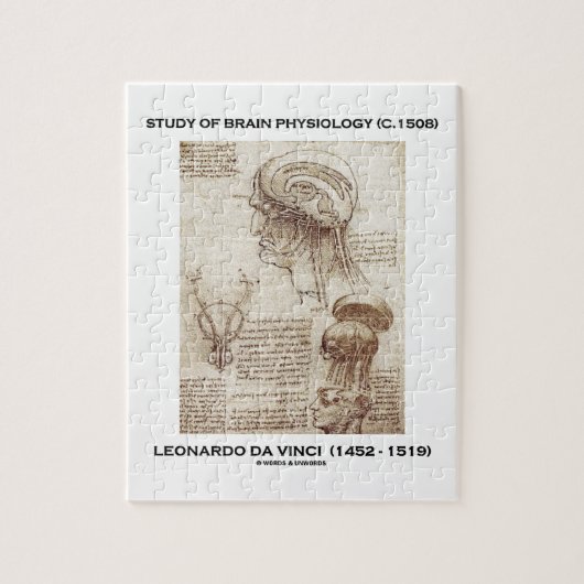 頭脳生理学(c. 1508年)の勉強Da Vinci ジグソーパズル (縦)