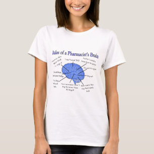 頭脳笑わされるな薬剤師の地図書 Tシャツ