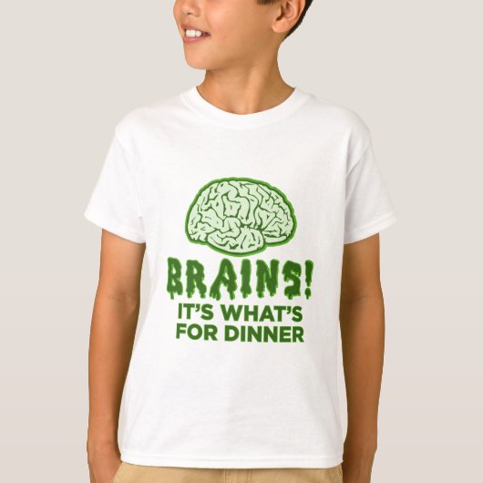 頭脳、それはであるものが夕食のためです Tシャツ (正面)