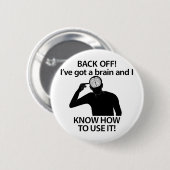 頭脳-ボタン 缶バッジ (正面&裏面)