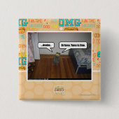 頭脳 缶バッジ (正面)