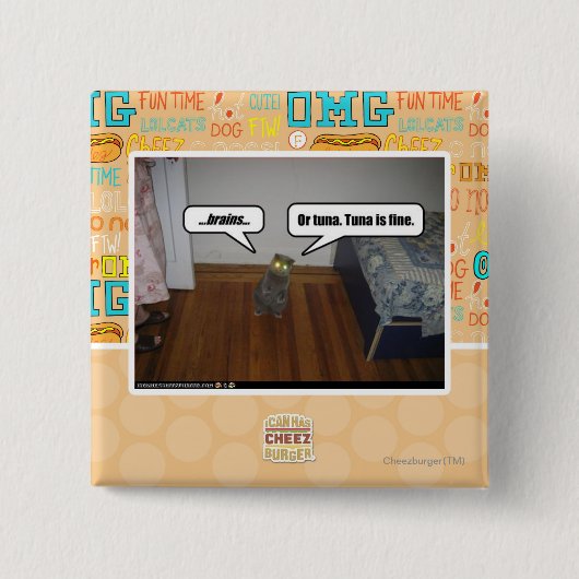 頭脳 缶バッジ (正面)