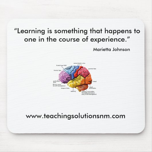 頭脳、www.teachingsolutionsnm.com、"iを…学びます マウスパッド (正面)