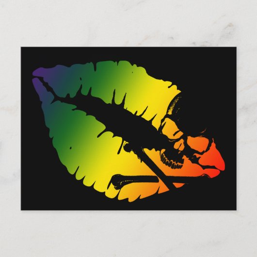 頭蓋骨と唇 ポストカード (正面)