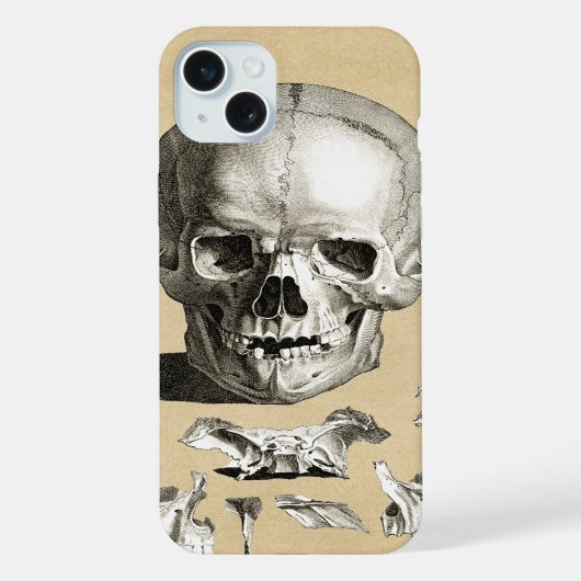 頭蓋骨と骨の解剖学 iPhoneケース (裏面)