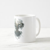 頭蓋骨の木 超現実的 ダーク ネイチャー コーヒーマグカップ (正面右)