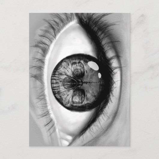 頭蓋骨の目 二重視 ポストカード (正面)