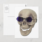 頭蓋骨パープルグラス121611 ポストカード (正面/裏面)