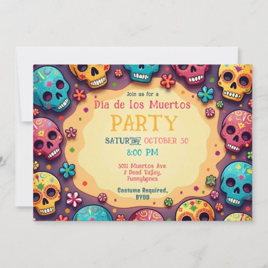 💀 頭蓋骨フィエスタ 招待状 (正面)