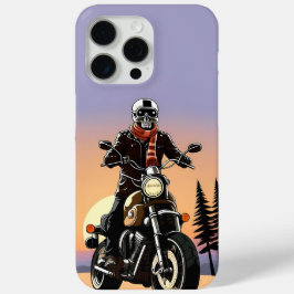 💀 頭蓋骨マスクのダークライダーが高速の街中を疾走 iPhone 15 PRO MAXケース
