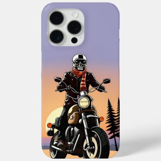 💀 頭蓋骨マスクのダークライダーが高速の街中を疾走 Case-Mate iPhoneケース (裏面)