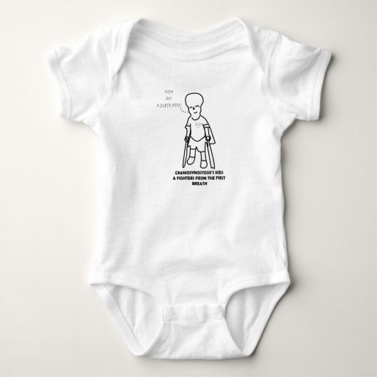 頭蓋骨滑化不全Tシャツ ベビーボディスーツ (正面)