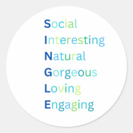 頭語独身の ラウンドシール