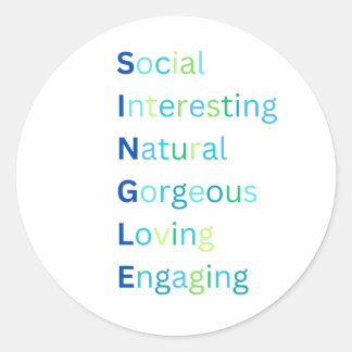 頭語独身の ラウンドシール