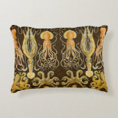 頭足類タコイカ海自然 アクセントクッション (正面)