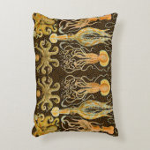 頭足類タコイカ海自然 アクセントクッション (正面(垂直))