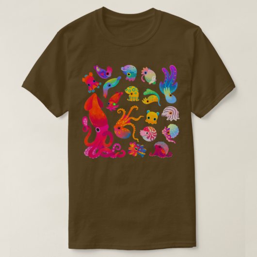 頭足類パステル Tシャツ (デザイン正面)