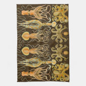 頭足類 タコ イカ 海洋 自然 キッチンタオル (縦)