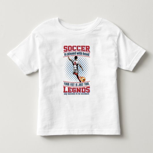 頭遊がサッカーだ トドラーTシャツ (正面)