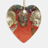 頭部のブードゥーの縮められた表示 セラミックオーナメント (右)
