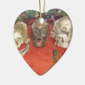 頭部のブードゥーの縮められた表示 セラミックオーナメント (左)