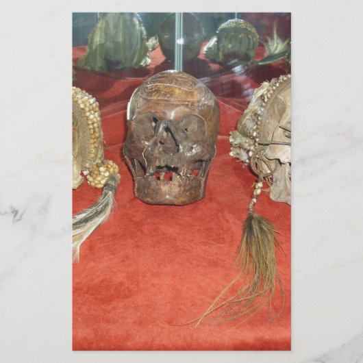 頭部のブードゥーの縮められた表示 便箋 (正面)