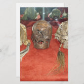 頭部のブードゥーの縮められた表示 便箋 (正面/裏面)