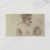 頭部のポール・ゴーギャン|の勉強、1884年(黒いチョークo 名刺 (裏面)