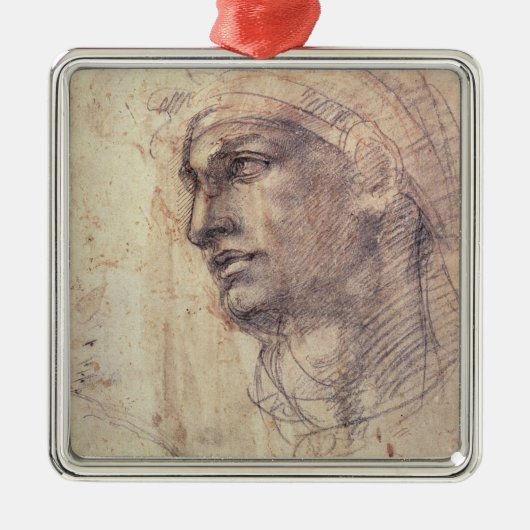 頭部の勉強 メタルオーナメント (正面)