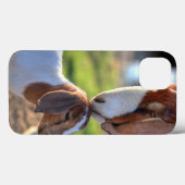 頭部の彼女のベビーに接吻している母ヤギ Case-Mate iPhoneケース (裏面 (横))